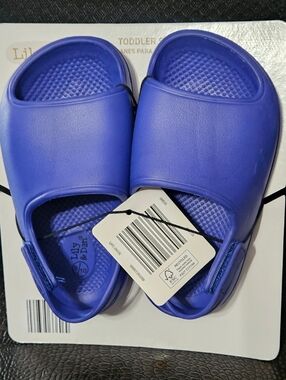 Lily & Dan  Toddler  Slides Sandals - Vibrant Blue